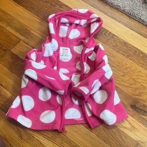 Fleece Old Navy 12-18M girls toddler infant fit pink polka dots